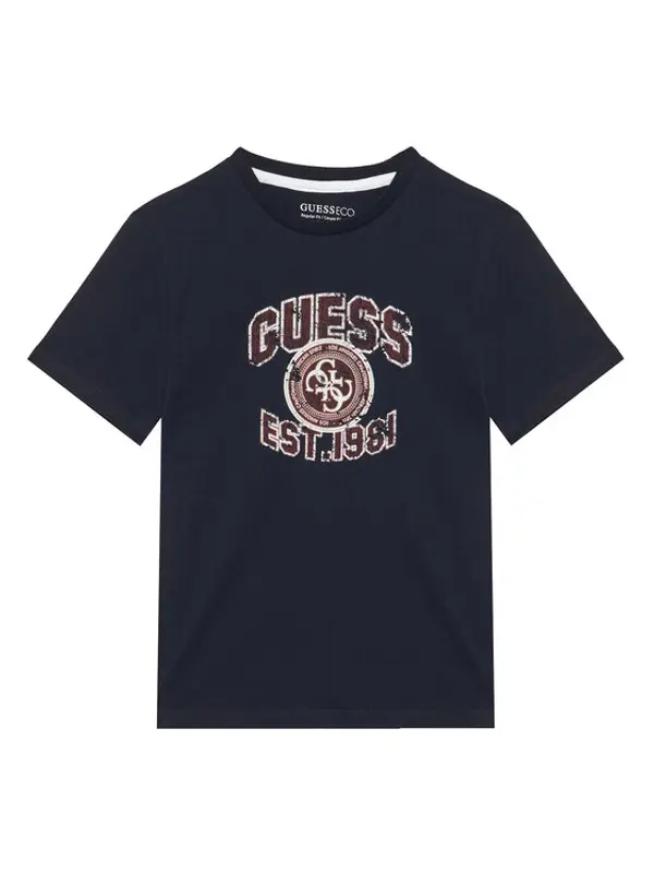 Guess Guess T-shirt L6RI13 K8HM4 Tamnoplava Regular Fit
