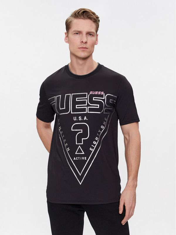 Guess Guess T-shirt Lugh Z4RI07 KC220 Crna Slim Fit