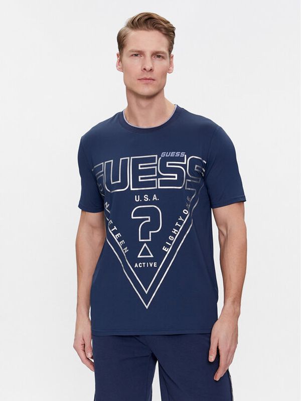 Guess Guess T-shirt Lugh Z4RI07 KC220 Plava Slim Fit