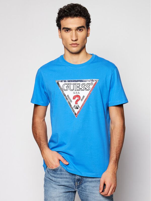 Guess Guess T-shirt M1RI72 K8FQ1 Plava Regular Fit