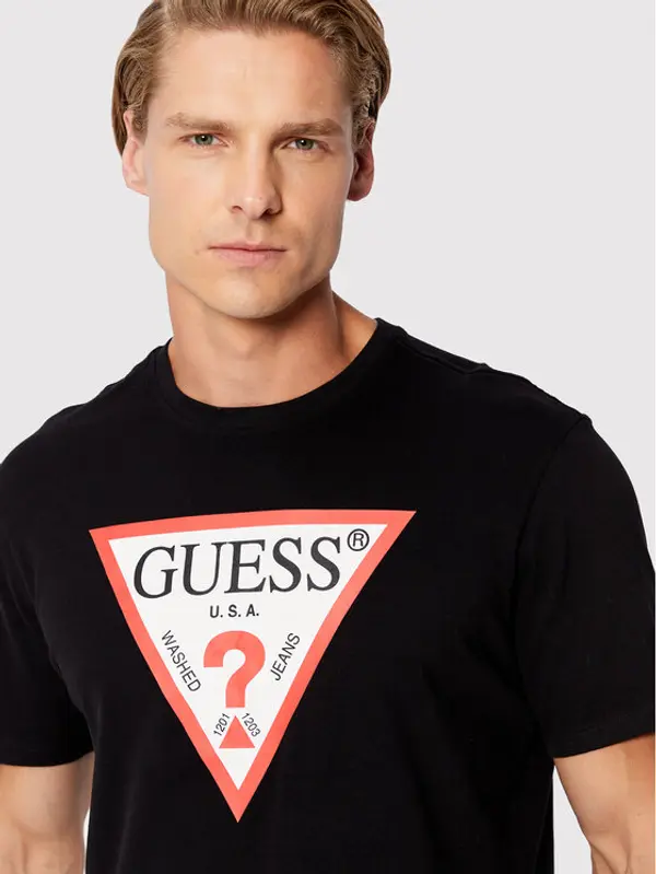 Guess Guess T-shirt M2GI68 KBA60 Crna Regular Fit