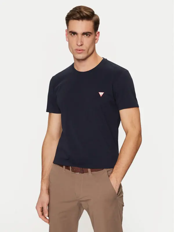 Guess Guess T-shirt M2YI24 J1314 Tamnoplava Slim Fit