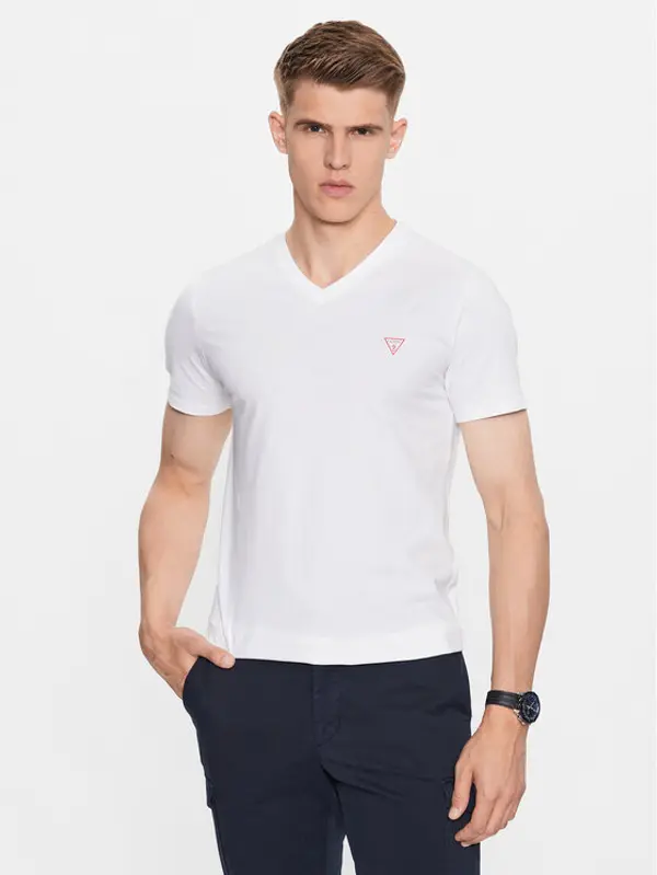 Guess Guess T-shirt M2YI32 J1314 Bijela Slim Fit