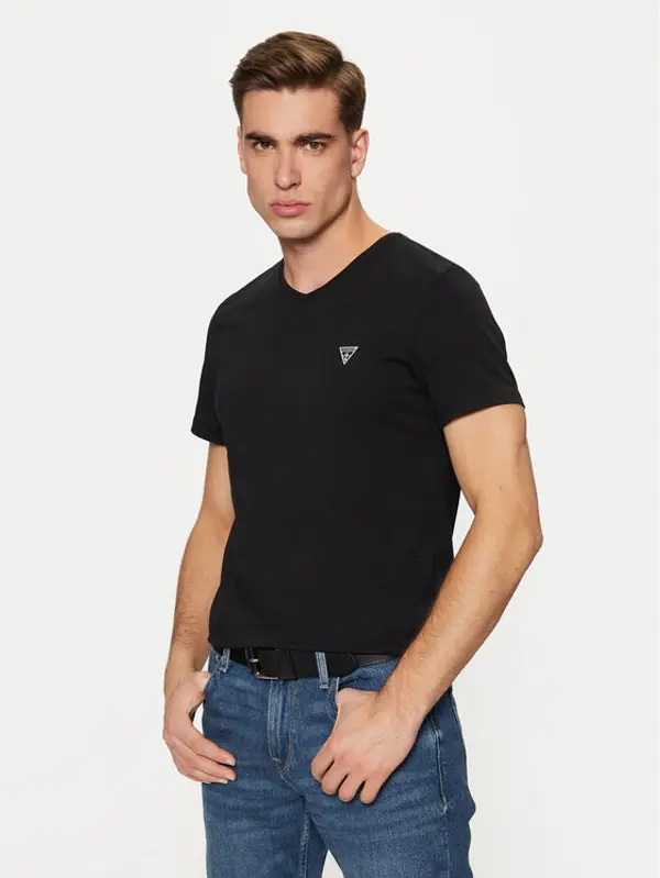 Guess Guess T-shirt M2YI32 J1314 Tamnoplava Slim Fit