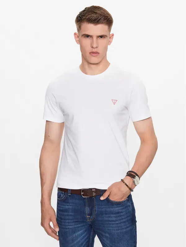 Guess Guess T-shirt M2YI36 I3Z14 Bijela Slim Fit