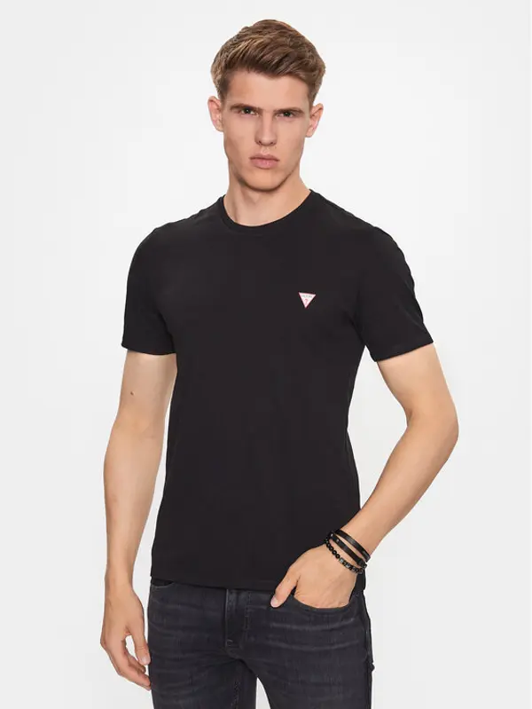 Guess Guess T-shirt M2YI36 I3Z14 Crna Slim Fit