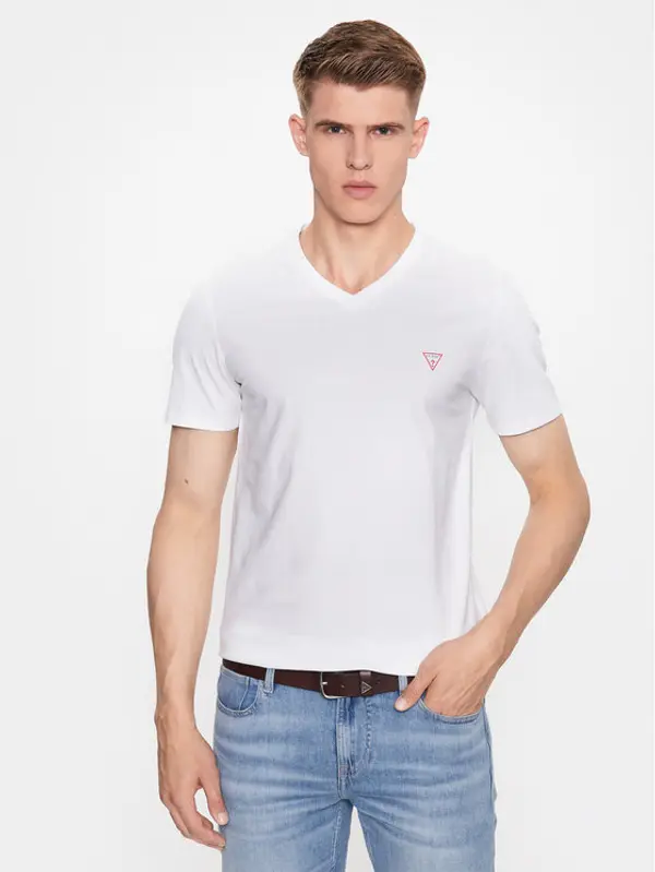 Guess Guess T-shirt M2YI37 I3Z14 Bijela Slim Fit