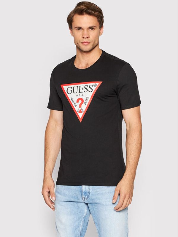 Guess Guess T-shirt M2YI71 I3Z11 Crna Slim Fit