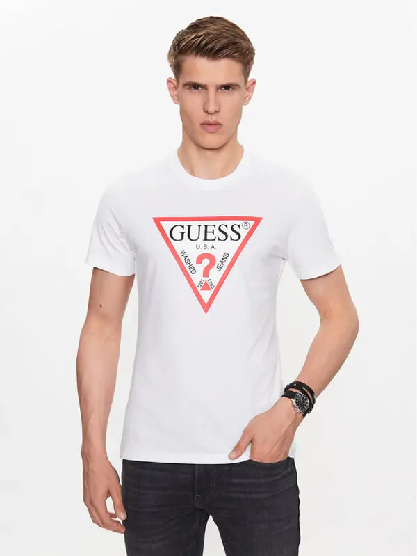 Guess Guess T-shirt M2YI71 I3Z14 Bijela Slim Fit