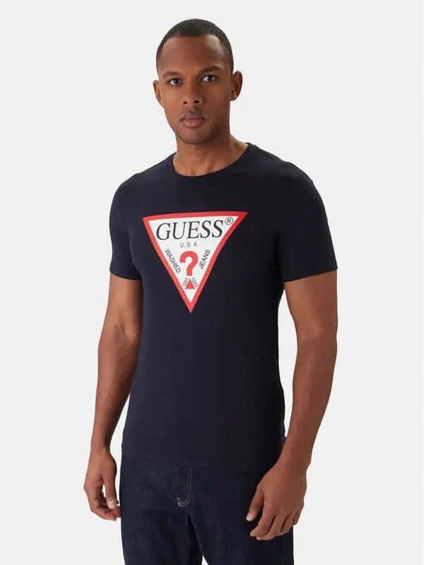 Guess Guess T-shirt M2YI71 I3Z14 Tamnoplava Slim Fit