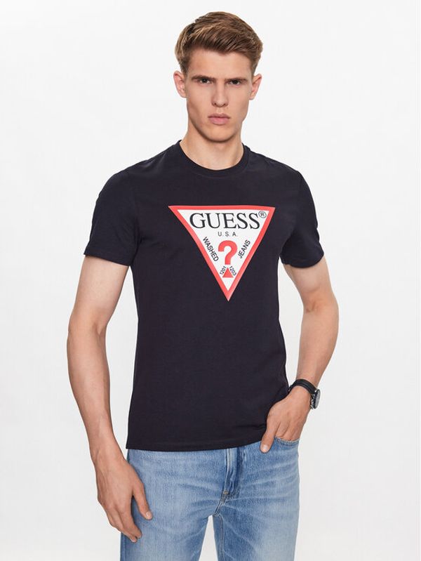 Guess Guess T-shirt M2YI71 I3Z14 Tamnoplava Slim Fit
