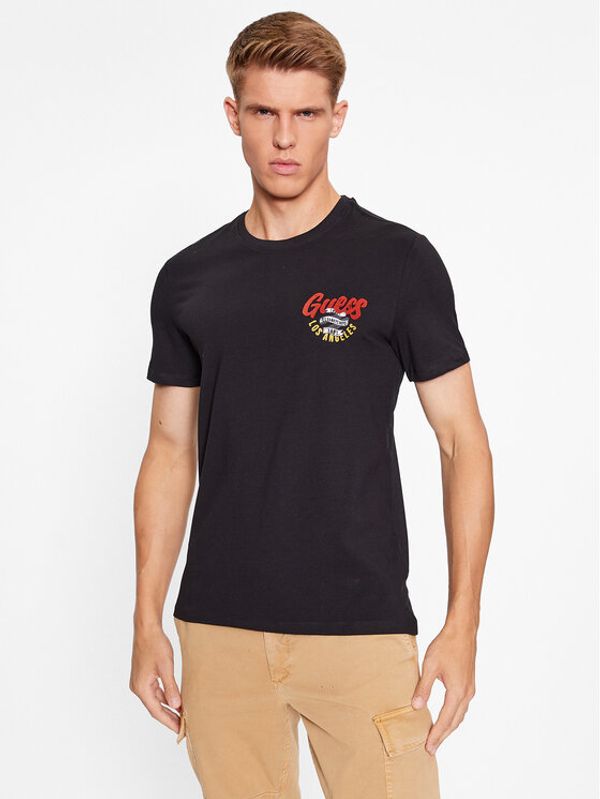 Guess Guess T-shirt M3BI29 J1314 Crna Slim Fit
