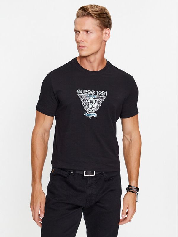 Guess Guess T-shirt M3BI30 J1314 Crna Regular Fit