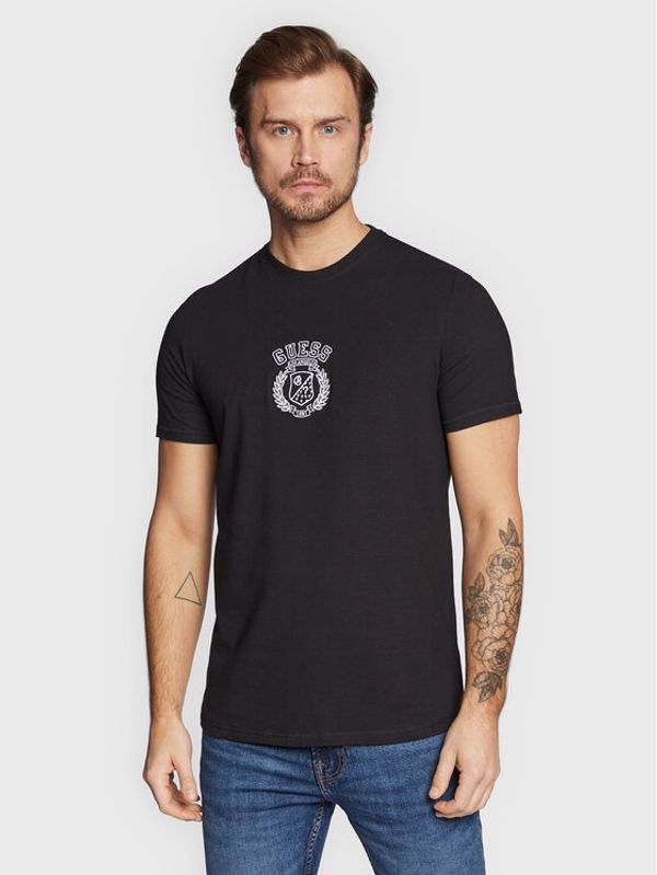 Guess Guess T-shirt M3RI19 J1314 Crna Slim Fit