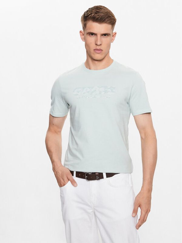 Guess Guess T-shirt M3YI26 J1314 Plava Slim Fit