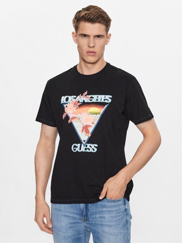 Guess Guess T-shirt M3YI68 K6XN4 Crna Regular Fit
