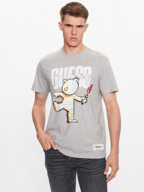 Guess Guess T-shirt M3YI87 K9RM1 Siva Regular Fit