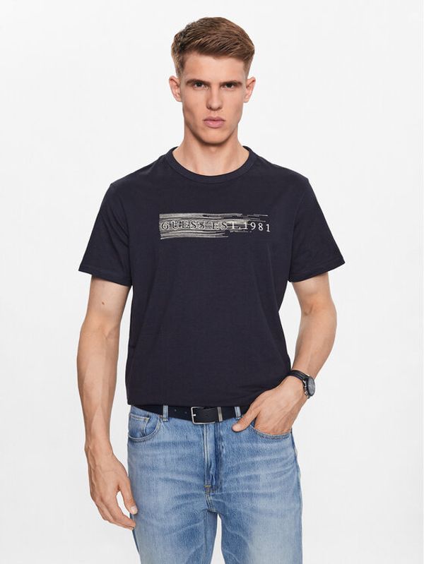Guess Guess T-shirt M3YI89 K8FQ4 Tamnoplava Regular Fit