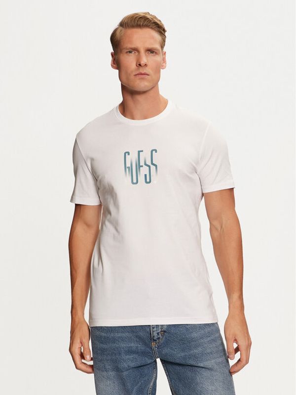 Guess Guess T-shirt M4BI33 J1314 Bijela Slim Fit