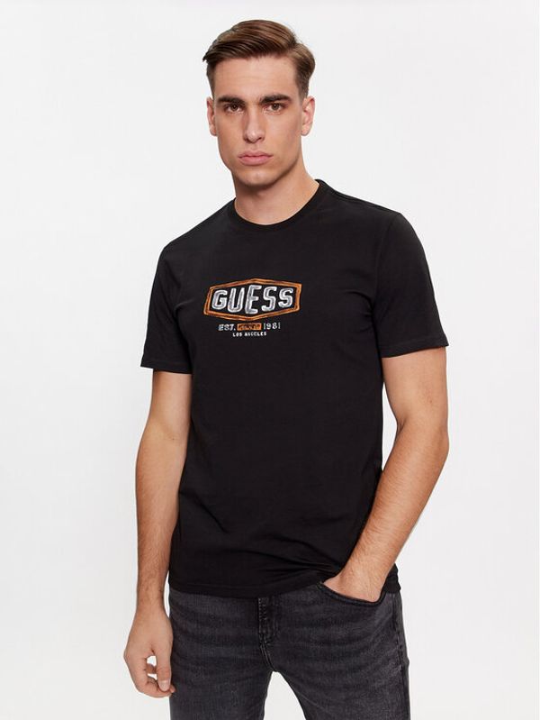 Guess Guess T-shirt M4RI33 J1314 Crna Slim Fit