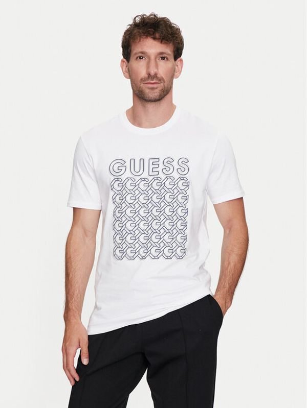 Guess Guess T-shirt M4YI29 J1314 Bijela Slim Fit