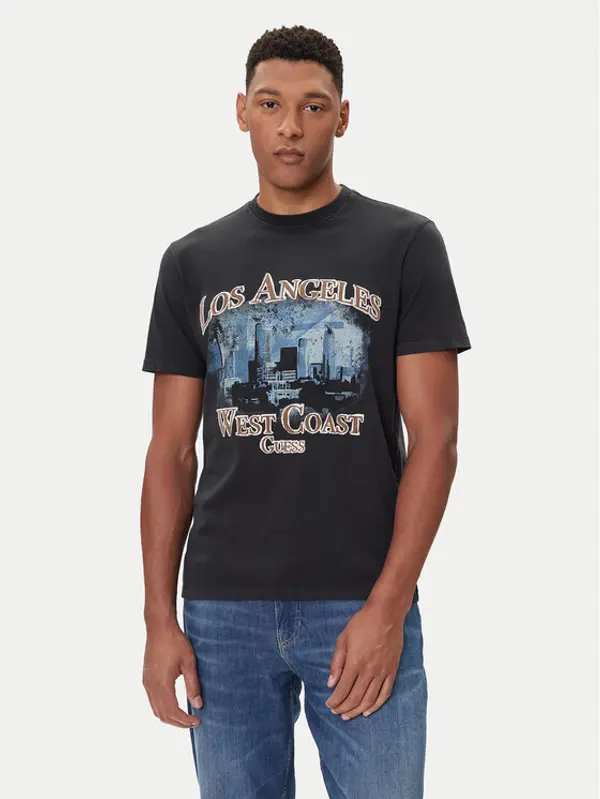 Guess Guess T-shirt M5BI02 K8FQ4 Crna Regular Fit