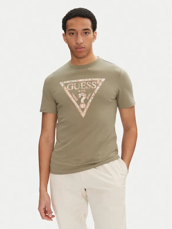 Guess Guess T-shirt M5GI06 I3Z14 Zelena Regular Fit