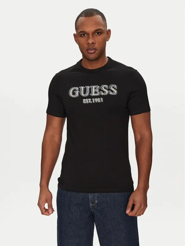 Guess Guess T-shirt M5GI07 I3Z14 Crna Classic Fit