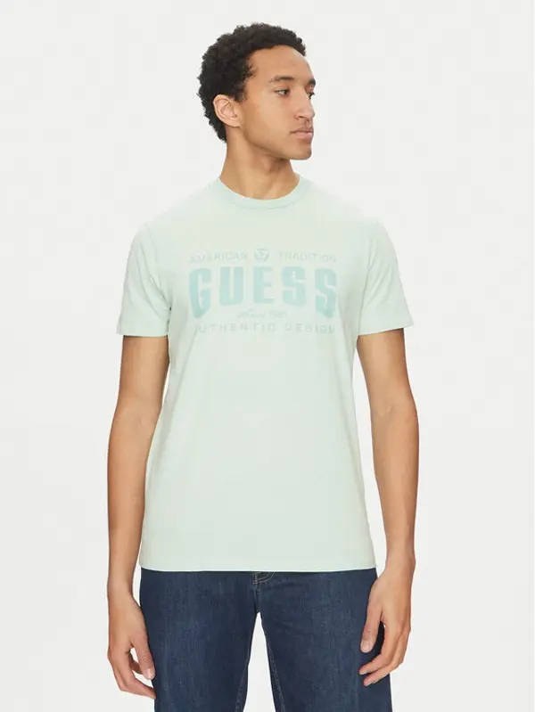 Guess Guess T-shirt M5GI27 KBW41 Zelena Regular Fit