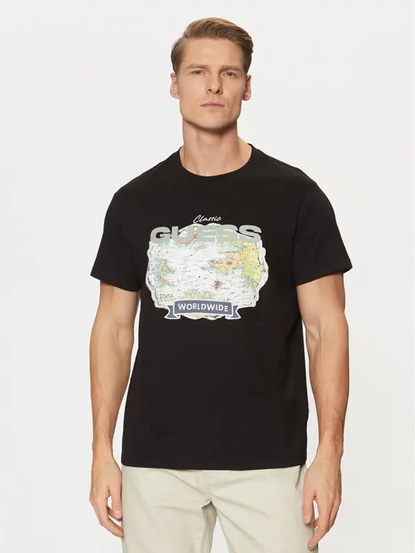 Guess Guess T-shirt M5RI10 I3Z14 Crna Regular Fit