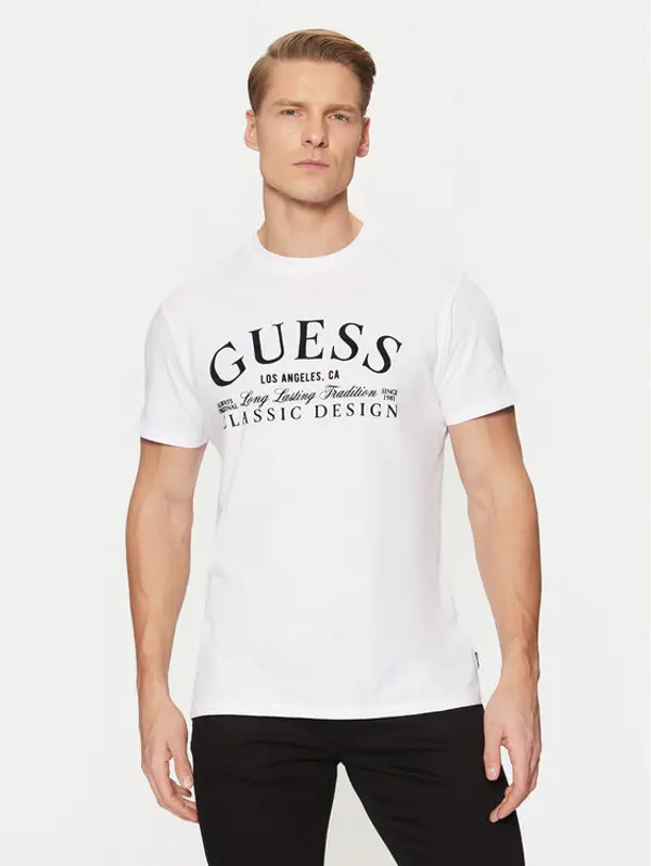 Guess Guess T-shirt M5RI43 K9RM1 Bijela Regular Fit