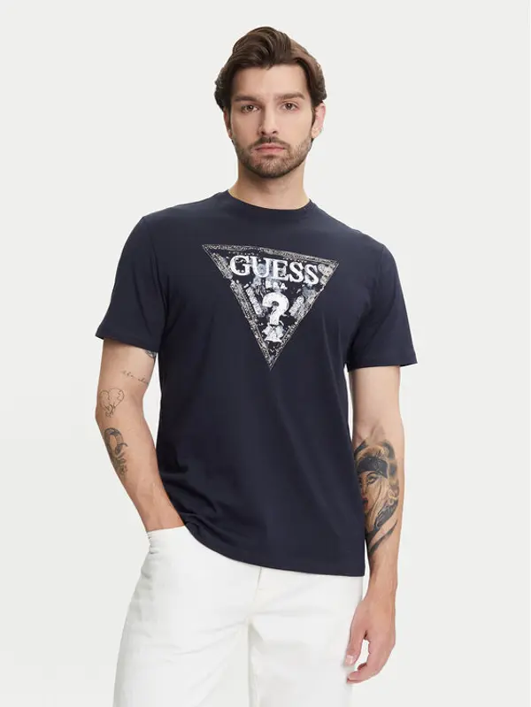 Guess Guess T-shirt M5YI15 I3Z14 Tamnoplava Regular Fit