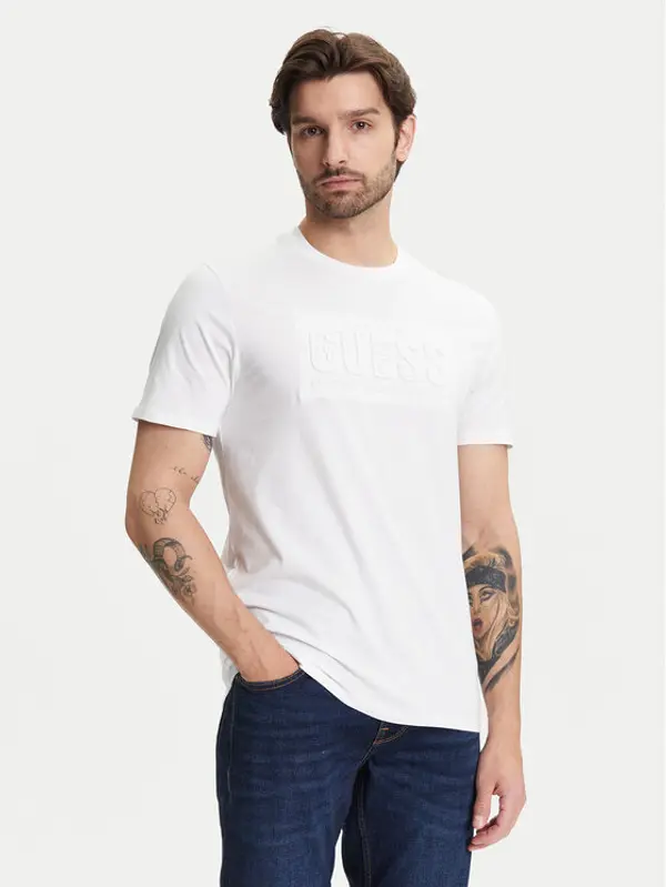 Guess Guess T-shirt M5YI44 KBW41 Bijela Regular Fit
