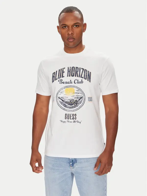 Guess Guess T-shirt M5YI69 KBW41 Bijela Regular Fit