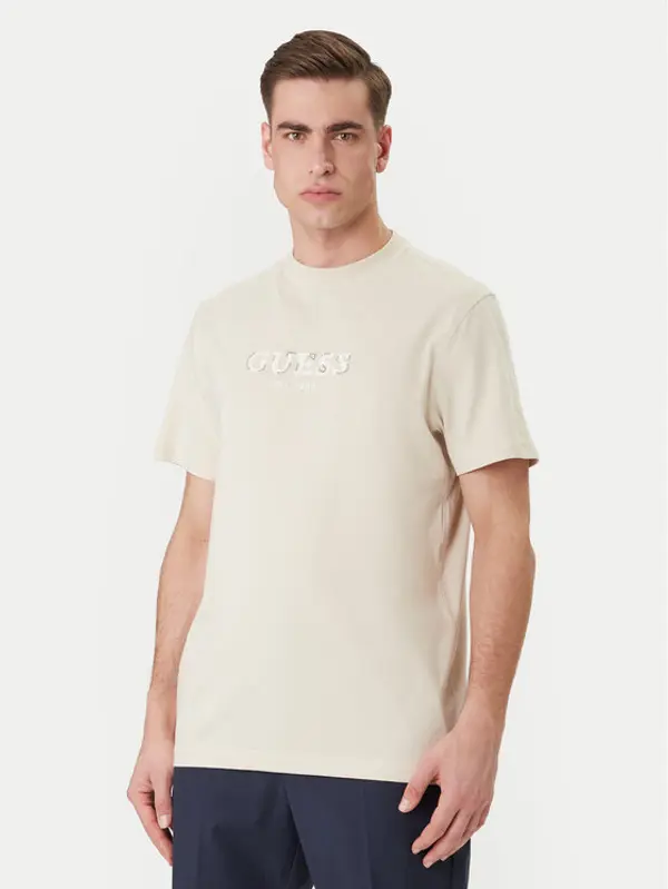 Guess Guess T-shirt M6GI16 K3032 Bež Regular Fit