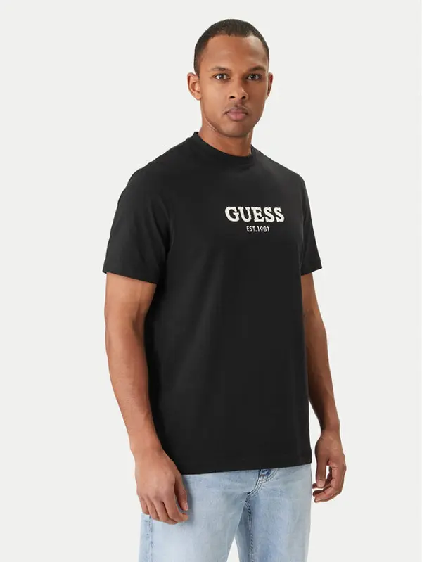 Guess Guess T-shirt M6GI16 K3032 Crna Regular Fit