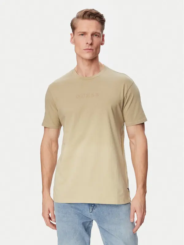 Guess Guess T-shirt M6GI29 K3258 Bež Regular Fit