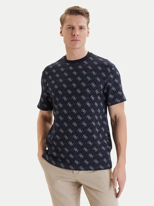 Guess Guess T-shirt M6GP34 K3200 Tamnoplava Relaxed Fit