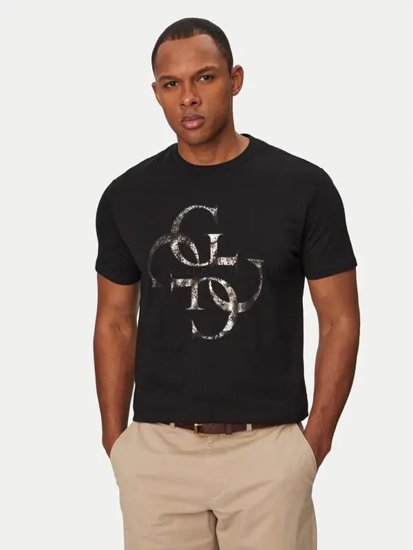 Guess Guess T-shirt M6RI03 I3Z14 Crna Regular Fit