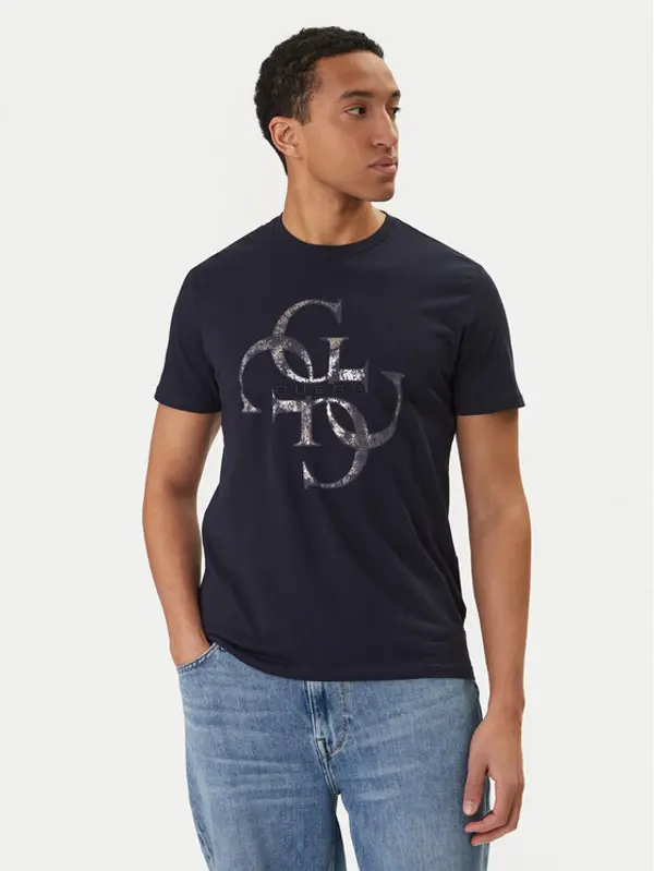 Guess Guess T-shirt M6RI03 I3Z14 Tamnoplava Regular Fit