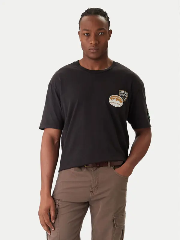 Guess Guess T-shirt M6RI07 KBW41 Crna Regular Fit