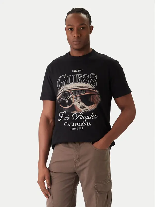 Guess Guess T-shirt M6RI13 K8FQ4 Crna Regular Fit