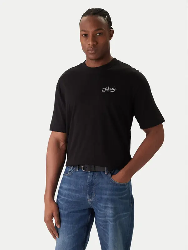Guess Guess T-shirt M6RI14 I3Z14 Crna Regular Fit