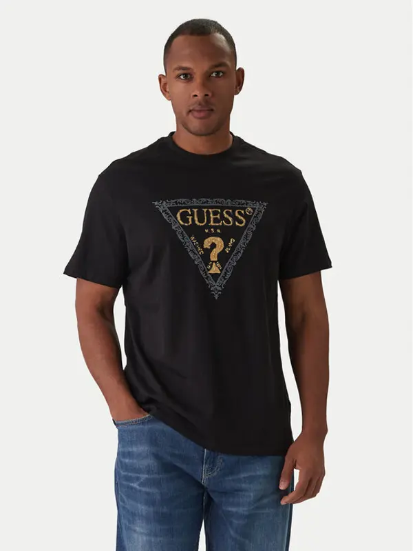 Guess Guess T-shirt M6RI15 I3Z14 Crna Regular Fit