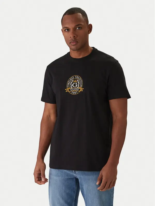 Guess Guess T-shirt M6RI16 I3Z14 Crna Regular Fit