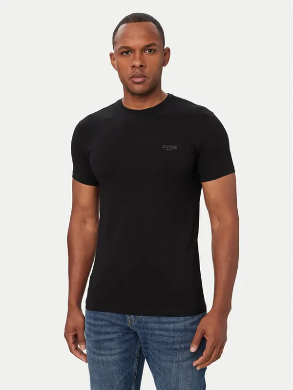Guess Guess T-shirt M6YI24 K3728 Crna Extra Slim Fit