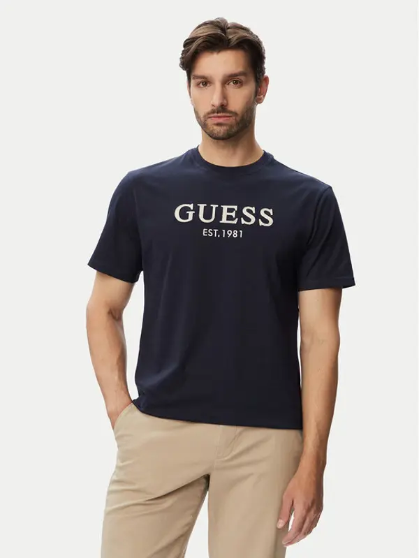 Guess Guess T-shirt M6YI41 K4227 Tamnoplava Regular Fit