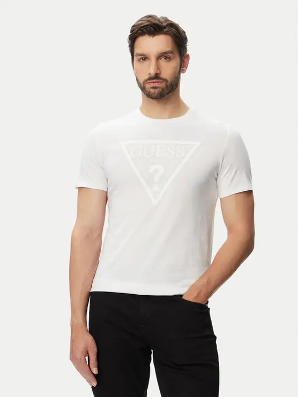 Guess Guess T-shirt M6YI71 K3745 Bijela Slim Fit