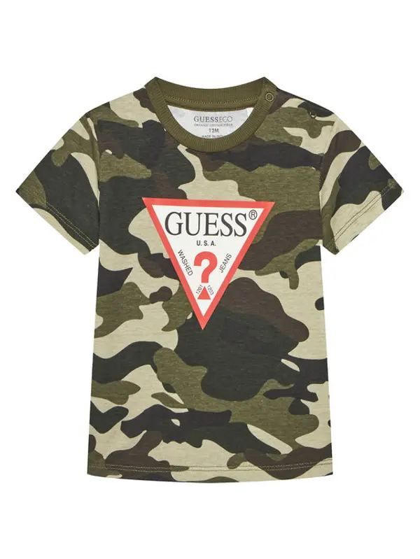 Guess Guess T-shirt N5YI04 K8HM4 Zelena Regular Fit