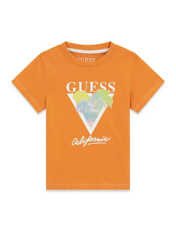 Guess Guess T-shirt N6GI10 K8HM4 Narančasta Regular Fit